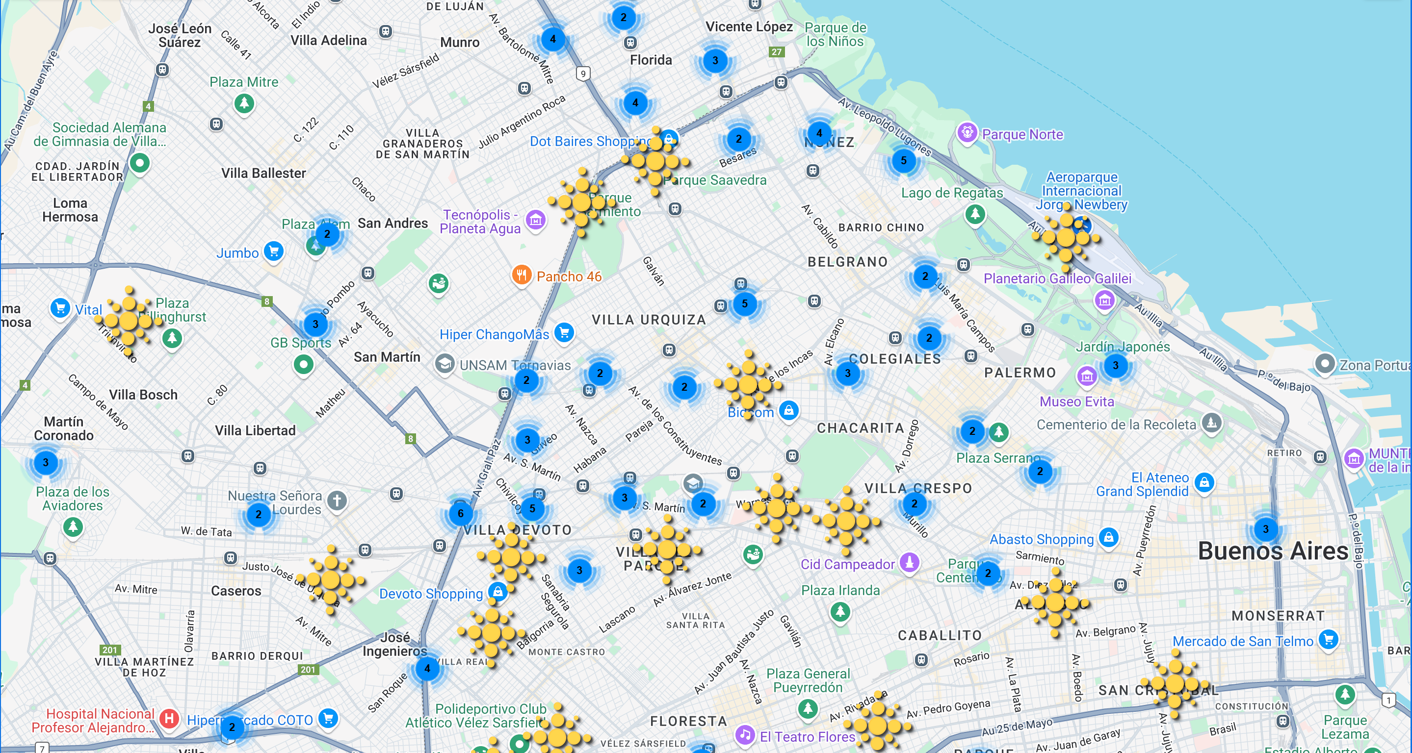 Mapa de instalaciones SolarPower